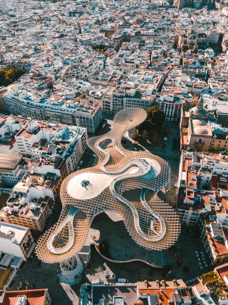 Wood Structure In Seville Spain